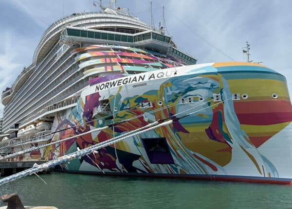 Norwegian Aqua in port.